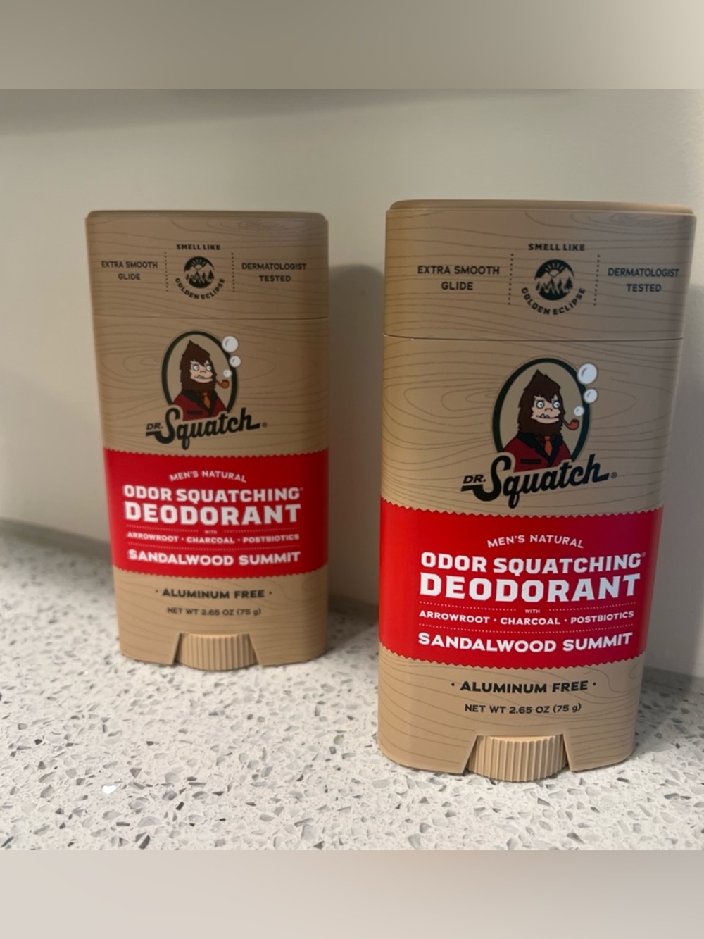 LOT 2 (two) Dr. Squatch Natural Men’s Deodorant Sandalwood Summit Brand New